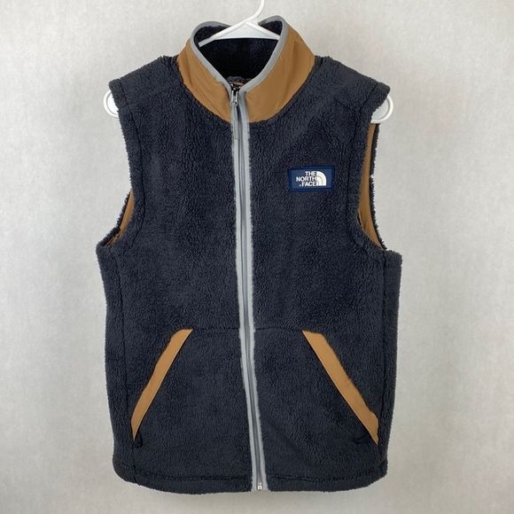 The North Face Other - The North Face Mens Sherpa Vest Small Blue Brown Fuzzy Teddy Bear